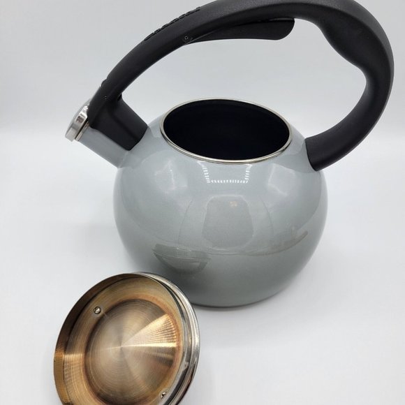Chantal Classic Stovetop Tea Kettle Gray Ombre Illusion Whistling Pre-owned - Picture 5 of 12